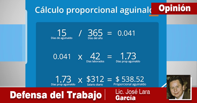 CÓMO SE CALCULA EL AGUINALDO