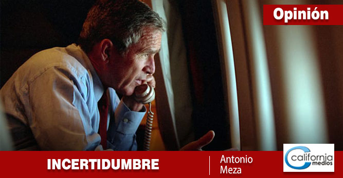 Incertidumbre y las imágenes de un segundo, tercero y cuarto atentados: las torres ardiendo y luego cayendo desplomadas.